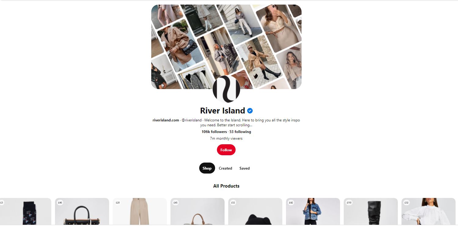 River Island Shoppable Content