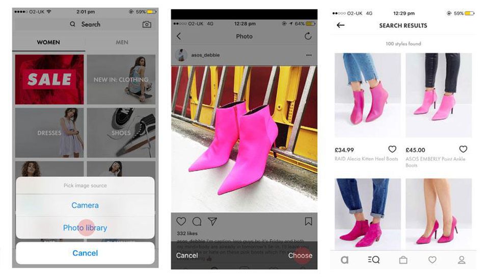 Asos Style match is a popular visual search tool in the UK