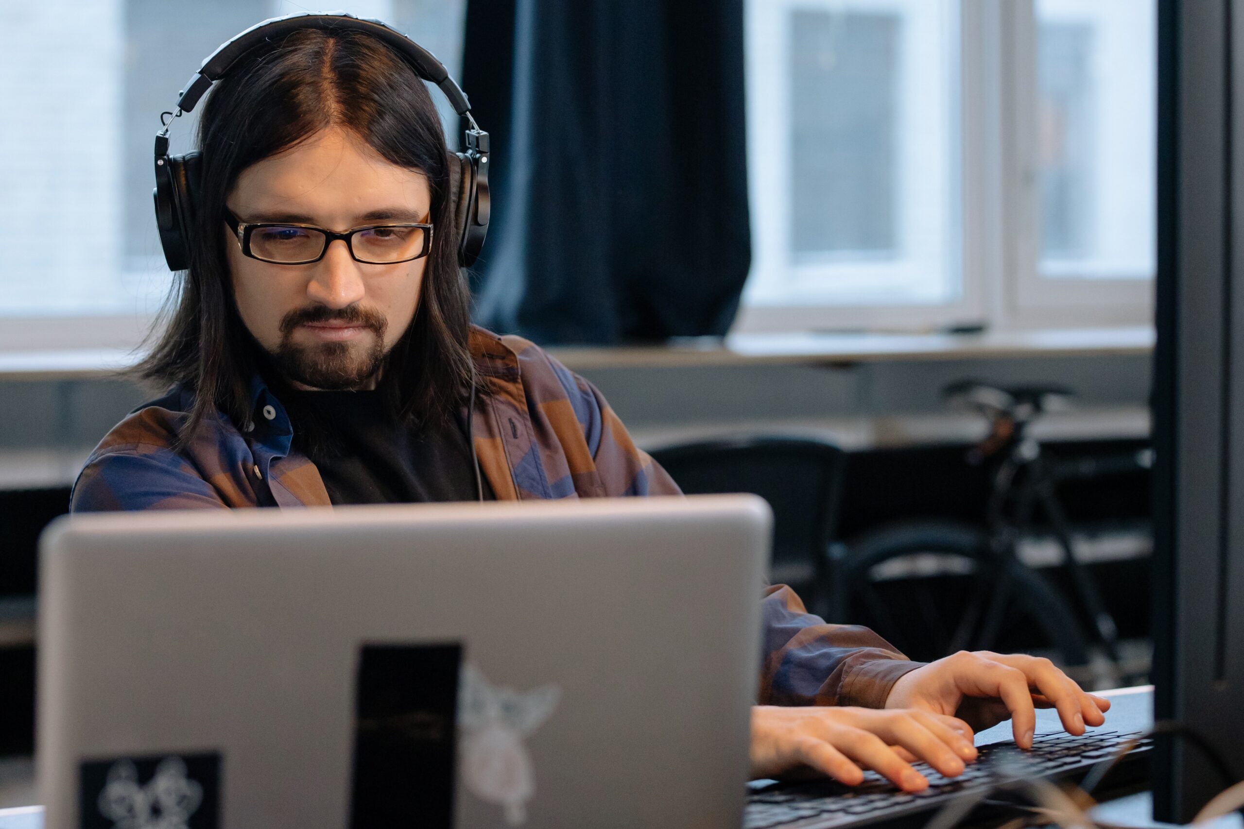 developer looking at computer screen