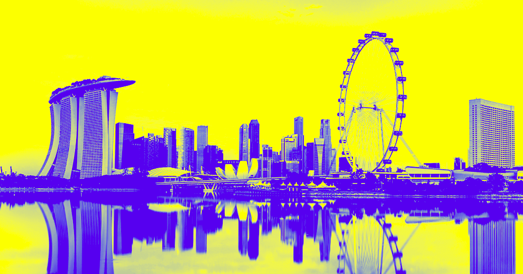 Singapore skyline with many towers